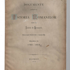 Documente privitoare la Istoria Romanilor - Eudoxiu de Hurmuzaki v. VII 1876