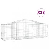 Cumpara ieftin Cosuri gabion arcuite 18 buc, 200x50x60/80 cm, fier galvanizat