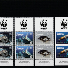 Samoa 2016-Fauna,WWF,Reptile,Testoase,serie 4 val.,vign.MNH,Mi.1348-1351