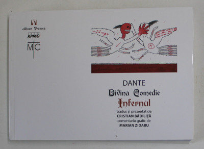 DANTE , DIVINA COMEDIE , INFERNUL , comentariu grafic de MARIAN ZIDARU , 2021 *EDITIE BILINGVA foto