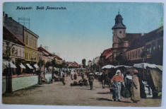 CLUJ - STRADA DEAK FERENCZ , CARTE POSTALA ILUSTRATA , POLICROMA, NECIRCULATA , PERIOADA INTERBELICA foto