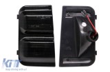 Semnale de &icirc;ntoarcere LED dinamice potrivite pentru oglinzile laterale ale Fiat Ducato, Peugeot Boxer, Citroen Jumper dupa 2006 cu baza fumurie, stang