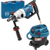 Bosch GDB 180 WE + GAS 35 M AFC - Masina de carotat 2000 W 180 mm valiza plastic + Aspirator umed-uscat 1200 W 254 mbar 35 l priza scule electrice