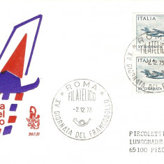 FILATELIE POSTA AERIANA ZIUA MONDIALA FDC ITALIA 1973