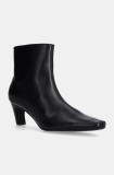 Bianco botine BIACLARA femei, culoarea negru, cu toc drept, izolare usoara, 11261452