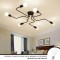 Lustra MODERNIST Hexa 6, 6x E27, Negru, Design Modern ModernLight Concept