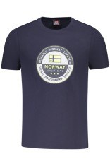 Norway Tricou barbati, din bumbac, Regular fit, Bleumarin (Marime: XL) foto