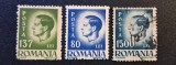 Rom&acirc;nia Regat - Regele Mihai I (Emisiunea Uzuală "Profil Civil", 1946&ndash;1947) - (137L Verde, 80L Albastru, 1.500L Petrol, Dintelate) RO1