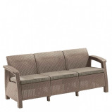 Canapea 3 locuri cappuccino Keter Corfu Love Seat