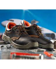 Pantofi protectie cu bombeu metalic si lamela antiperforatie foto