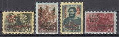 UNGARIA 1945 SERIE DUBLU SUPRATIPAR SERIE MNH