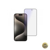 Folie de protectie Ecran Anti Blue Light OEM pentru Apple iPhone 16 Pro Sticla Securizata Full Glue Neagra