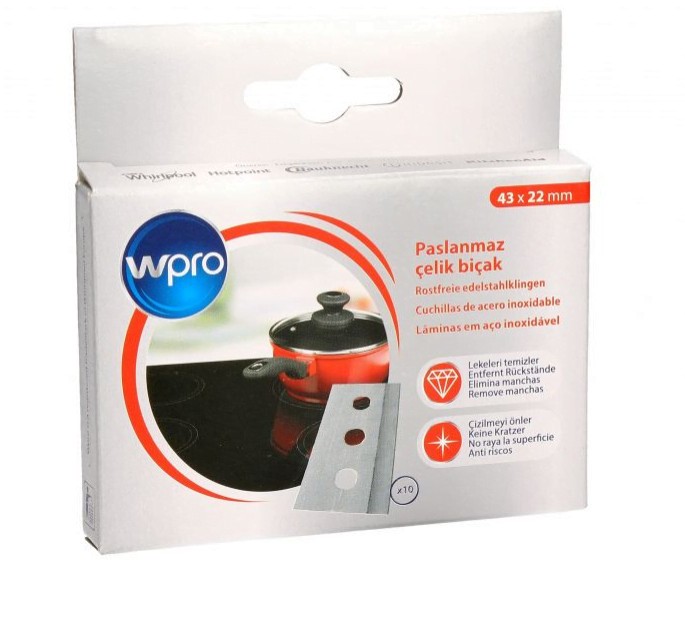 10 Lame de rezerva pentru racleta plita vitroceramica C00387657 Whirlpool