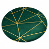 Exclusiv EMERALD covor 1013 cerc - glamour, stilat, geometric sticla verde / aur, cerc 200 cm