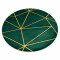Exclusiv EMERALD covor 1013 cerc - glamour, stilat, geometric sticla verde / aur, cerc 200 cm