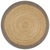 VidaXL Covor manual cu margine gri, 90 cm, iută 133674