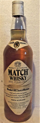 RARE Match Whisky 5 Year Old 1970 - MALT GRAIN- gr 40 cl 75 foto