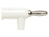 Mufă Banană 4mm 15A 60VDC Albă Neizolată