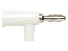 Mufă Banană 4mm 15A 60VDC Albă Neizolată