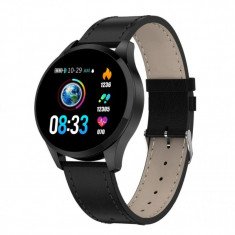 Ceas Smartwatch Techstar? Q9, Bluetooth 4.0, Waterproof IP65, IPS Touch HD, Potrivit Fitness, Android, iOS, Negru foto