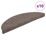 VidaXL Covorașe scări autoadezive 10 buc. bej 56x17x3 cm stil punch