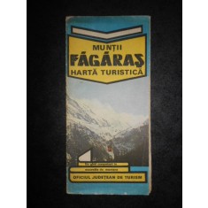 Muntii Fagaras - Harta turistica + 57 trasee