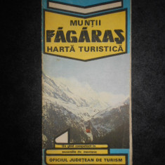 Muntii Fagaras - Harta turistica + 57 trasee