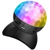 Glob Disco Crystal Magic Ball cu LED RGB, Difuzor Bluetooth, Muzica si Efecte de Lumini Rotative