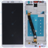 Huawei Mate 10 Lite (RNE-L01, RNE-L21) Capac frontal modul display + LCD + digitizer alb