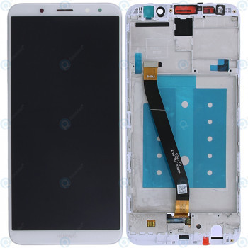 Huawei Mate 10 Lite (RNE-L01, RNE-L21) Capac frontal modul display + LCD + digitizer alb foto