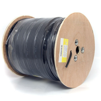 Cablu coaxial f690bv+gel negru tambur 305m foto