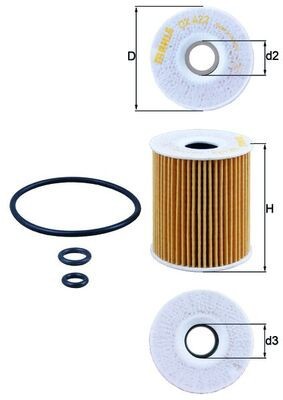 MAHLE OX 422D Filtru ulei foto