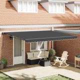 vidaXL Cortina Retractabilă Antracit 450 &times; 300 cm Aluminiu și țesătură 3330872