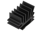 Radiator extrudat TO220 negru 15x19.4mm
