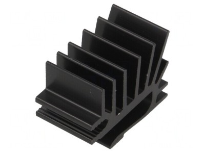 Radiator extrudat TO220 negru 15x19.4mm foto
