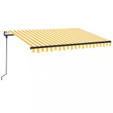 Copertina retractabila automat, galben si alb, 350x250 cm