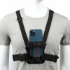 Suport Ham Piept Universal Telefon/Camera GoPro - Prindere Actiune, Ciclism, Moto, Ski, Vlogging - Compatibil si Ajustabil