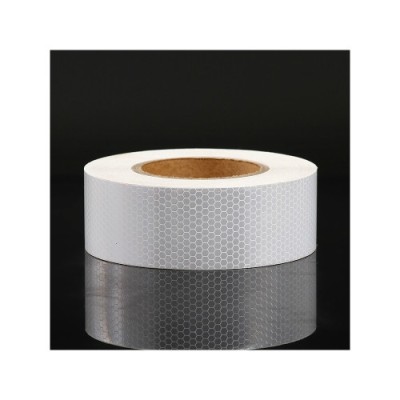 Banda reflectorizanta tip fagure culoare Alba 5cmx25m Cod: CH-022W foto