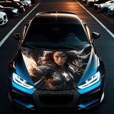 Folie Capota Auto &quot;Hood Art&quot; rezistenta la exterior, marime L (180 x 130cm) - Cod: AVX-CAPOTA-016L, AVEX