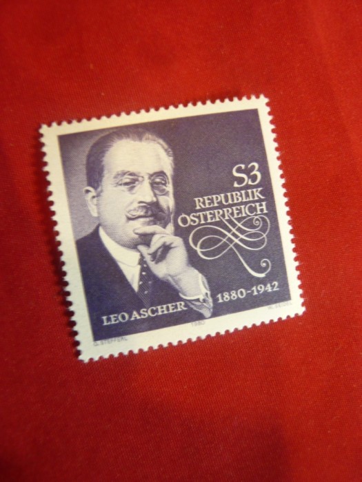 2 Serii Personalitati - Austria -Compozitori JM Hauer si L.Ascher 1980 si 1983