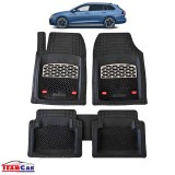 Covorase Auto TeamCar&reg; Tip Tavita Compatibile Volkswagen Golf 8 Variant (2020&ndash;2025) Negru marmorat, Cauciuc