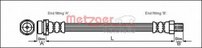 Conducta / cablu frana FORD MONDEO III Limuzina (B4Y) (2000 - 2007) METZGER 4112314 foto