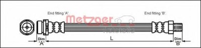 Conducta / cablu frana MAZDA 3 (BL) (2008 - 2016) METZGER 4114704 foto