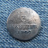 1q - 3 Kreuzer 1802 Hessen Darmstadt / Germania, Europa