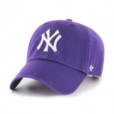 47brand șapcă de baseball din bumbac MLB New York Yankees culoarea violet, cu imprimeu