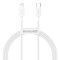 CABLU alimentare si date Baseus Superior, Fast Charging Data Cable pt. smartphone, USB Type-C la Lightning Iphone PD 20W, 1m, alb &quot;CATLYS-A02&quot; (timbru