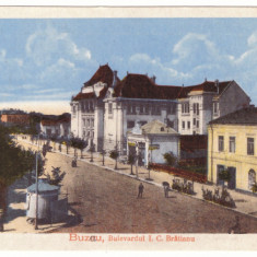 507 - BUZAU, Bratianu Ave. Romania - old postcard, CENSOR - used - 1918