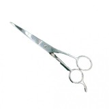 Foarfeca Profesionala Tuns Argintie, Otel Inoxidabil, 19cm, Model Virgula, Coafor, Stilisti