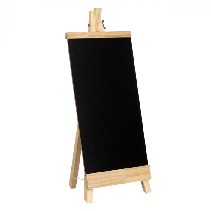 Tablă Decorativă cu șevalet, 18x40cm, Față-verso, Negru