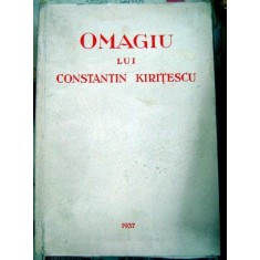 Omagiu lui Constantin Kiritiescu